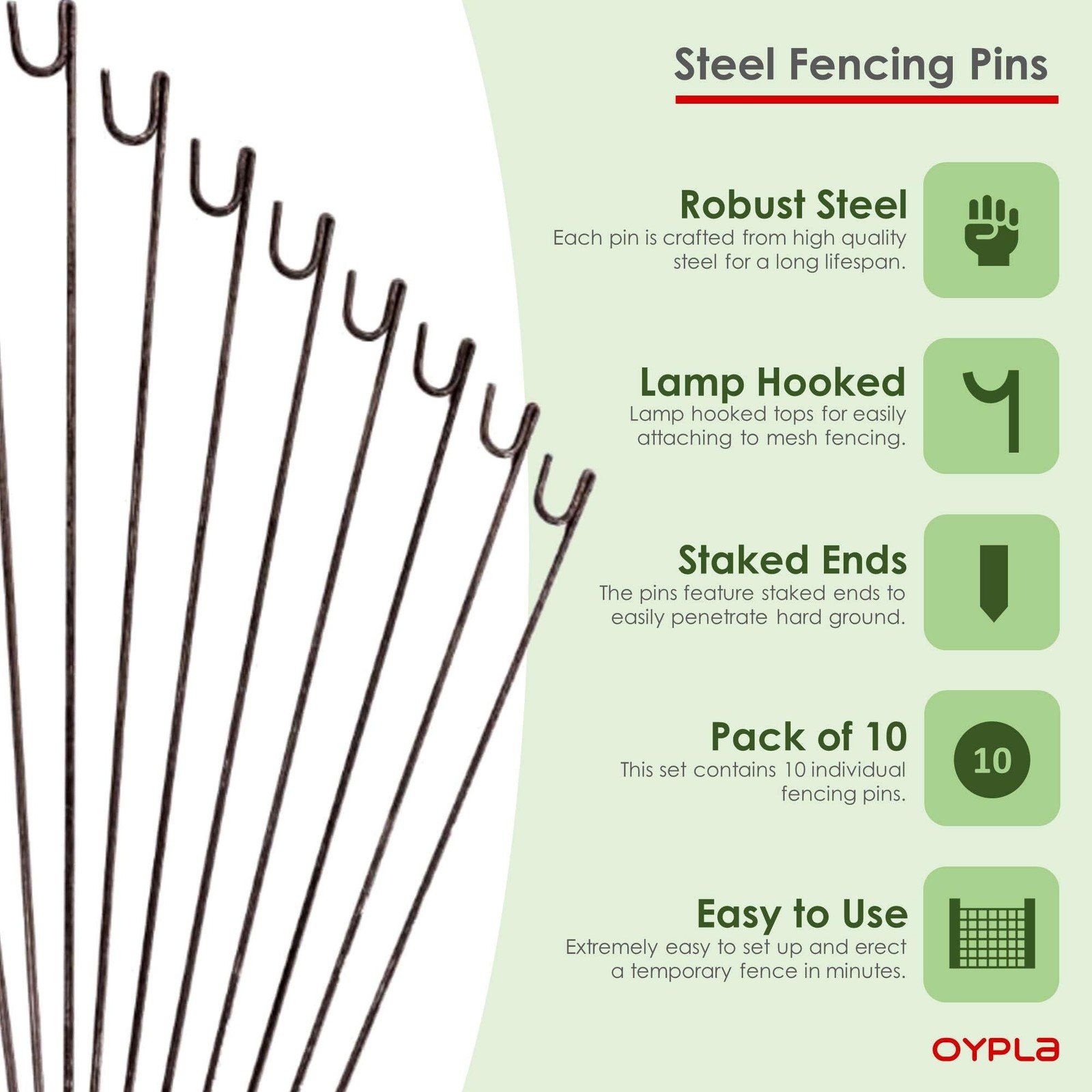 5 lengths fencing pin comparison