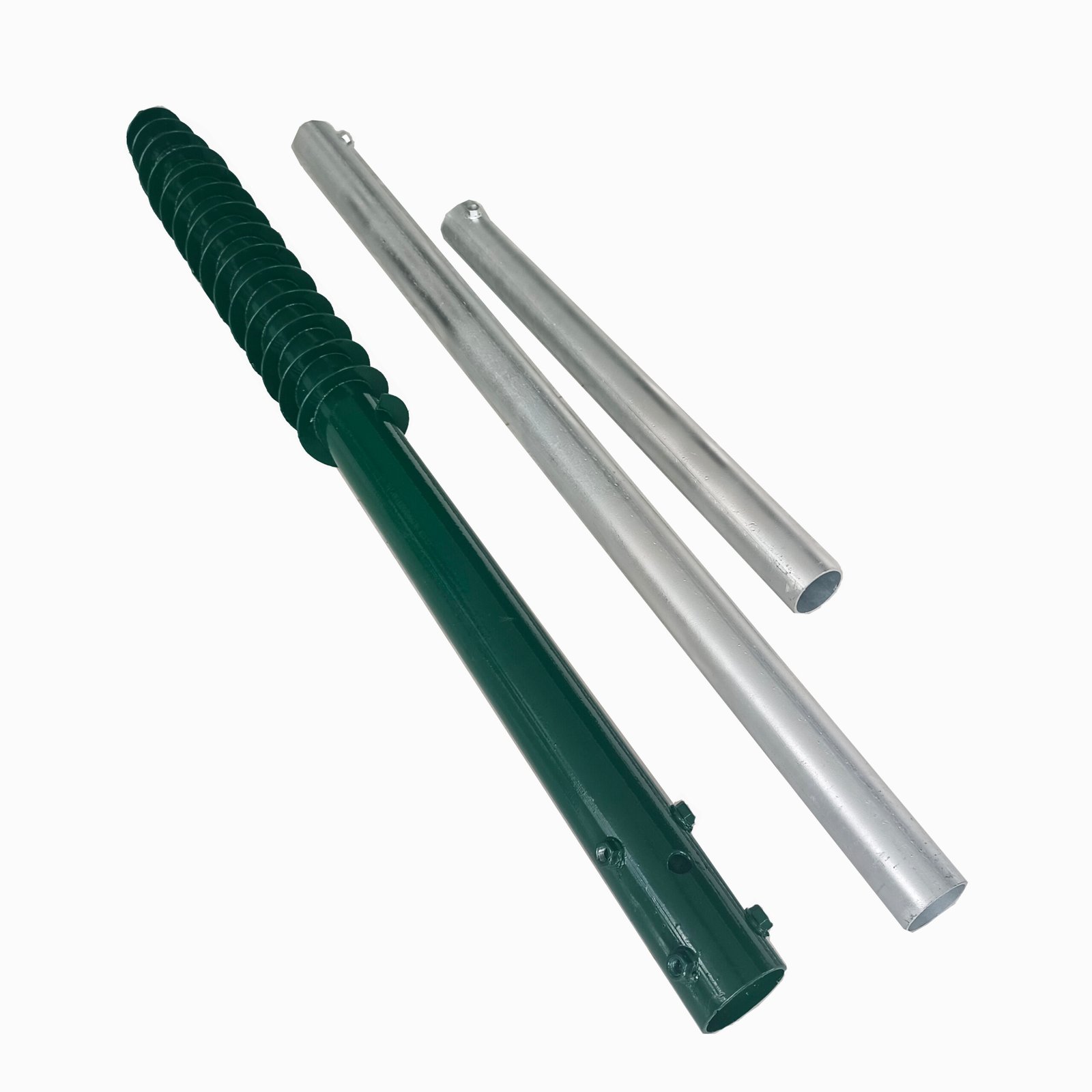 Helical pile with extension section for deeper embedment